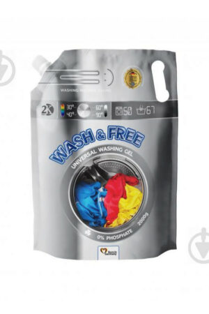 WASH & FREE უნივერსალური სარეცხი გელი 2000 გ  (DOYPACK)