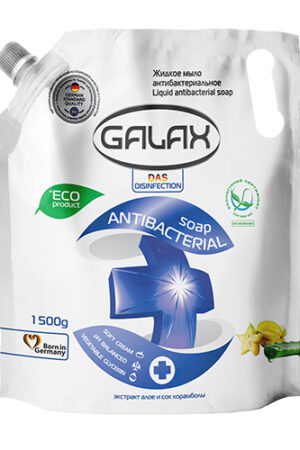 GALAX ანტიბაქტერიული თხევადი საპონი ალოეს  და კარამბოლას ექსტრაქტით  1500 გრ (სათადარიგო)