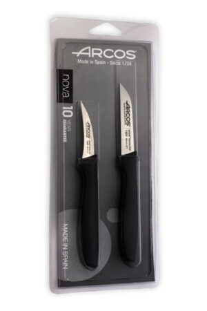 Nova, 2 pc paring knife set, Black, blister