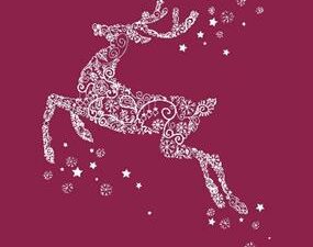 Reindeer on Purple
