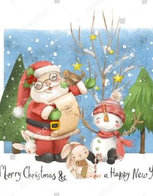 Santa & Snowman