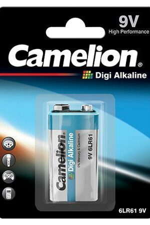 Camelion Digi Alkaline 9V ელემენტი, 1ც შეკვრა, 6LR61-BP1DG