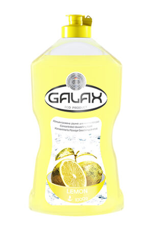 GALAX ჭურჭლის სარეცხი კონცენტრირებული სითხე ლიმონი 1000 გრ.