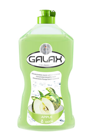 GALAX ჭურჭლის სარეცხი კონცენტრირებული სითხე მწვანე ვაშლი 1000 გრ.