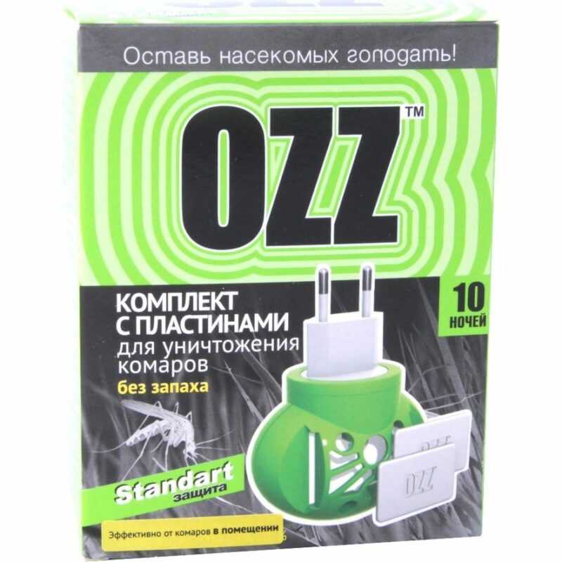 OZZ კომპლექტი უნივერსალური, ელექტროფუმიგატორი+ფირფიტები