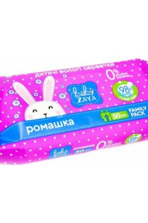 სველი ხელსახოცი "Baby Zaya " გვირილა, 50 ცალი