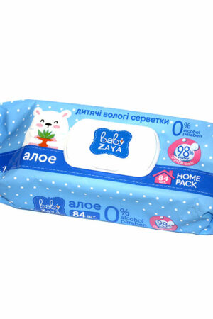 სველი ხელსახოცი "Baby Zaya "ალოეს ექსტრაქტით 84 ცალი