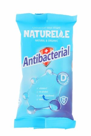 სველი ხელსახოცი «NATURELLE» ანტიბაქტერიული  D-პანტენოლით, 15 ცალი