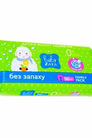 სველი ხელსახოცი "Baby Zaya " არომატის გარეშე, 50 ცალი