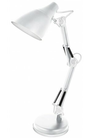 Camelion მაგიდის სანათი  KD-331 C01 თეთრი ზომა 400 х 170 х 160 ნათურა Е27 ჩამრთველი კაბელზე