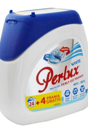 PERLUX SUPER COMPACT  - WHITE სარეცხი საშუალება დაკომპრესებული 24 ცალიანი. თეთრი ფერის სარეცხვისთვის