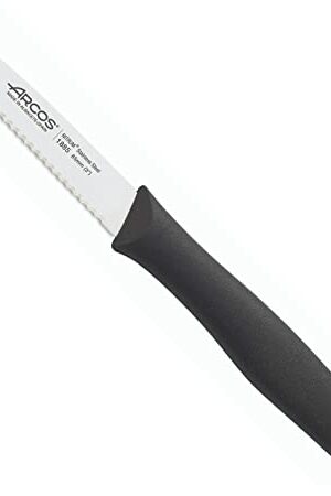 Nova, Paring Knife (Serrated), Black, 85mm, bulk