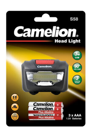 Camelion Headlight 3W COB 3AAA (included)