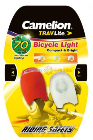 Camelion 2LED Silicon Bicycle Light 2CR2032 (batteries included), 2pc blister; 70h