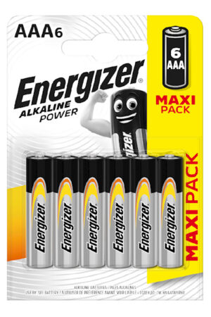 Energizer Alkaline Power AAA, 6-pc blister