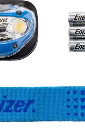 Energizer Vision LED Headlight 3AAA (included): 100 lumens, 7h, 30m beam, weatherproof