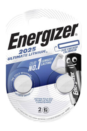 Energizer Ultimate Lithium button CR2025, 2-pc blister
