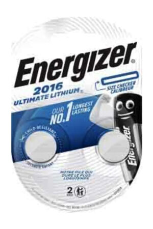 Energizer Ultimate Lithium button CR2016, 2-pc blister